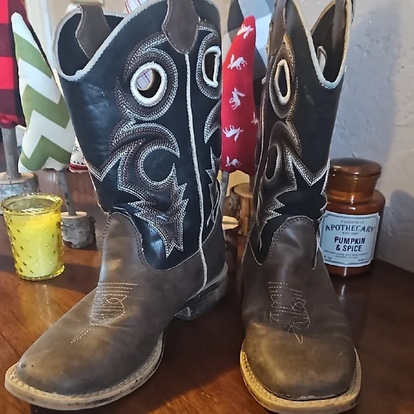 Kids Cowboy Boots - Black and Brown - Picture 1 of 5